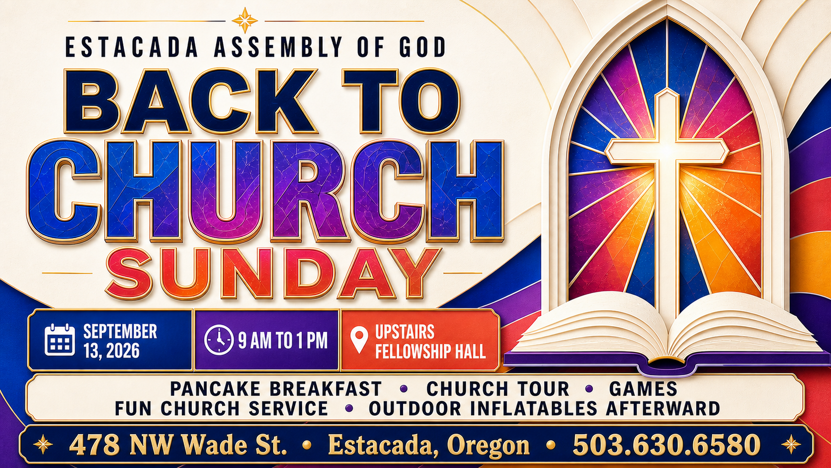 Estacada Assembly of God event poster